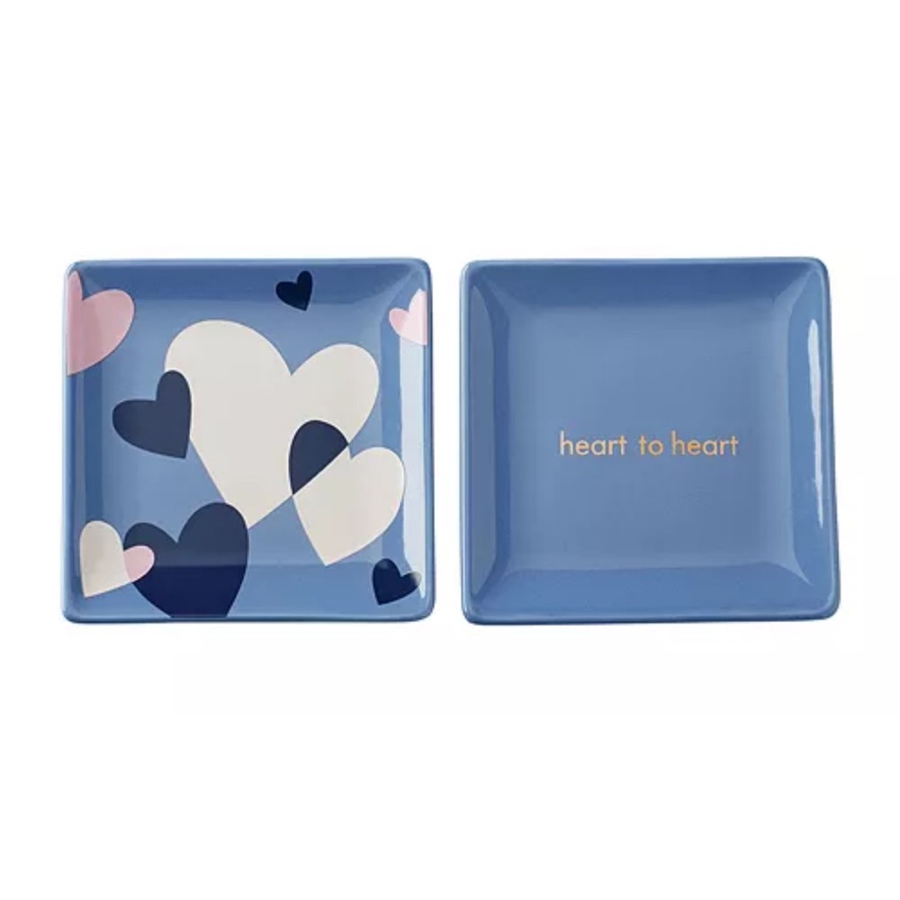 KATE SPADE NIB Sweet Talk Heart to Heart Dish Set. 2-Pieces.